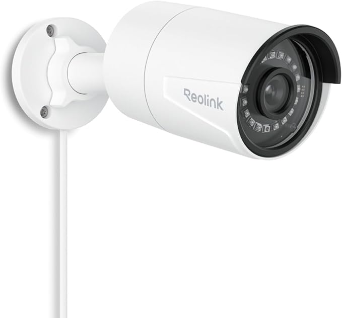 REOLINK 5MP Security PoE IP Camera, Person/Vehicle/Pet Detection, Time-Lapse, 100ft IR Night Vision, Work with Smart Home, Support 512GB SD Card, Surveillance Outdoor Indoor, RLC-510A