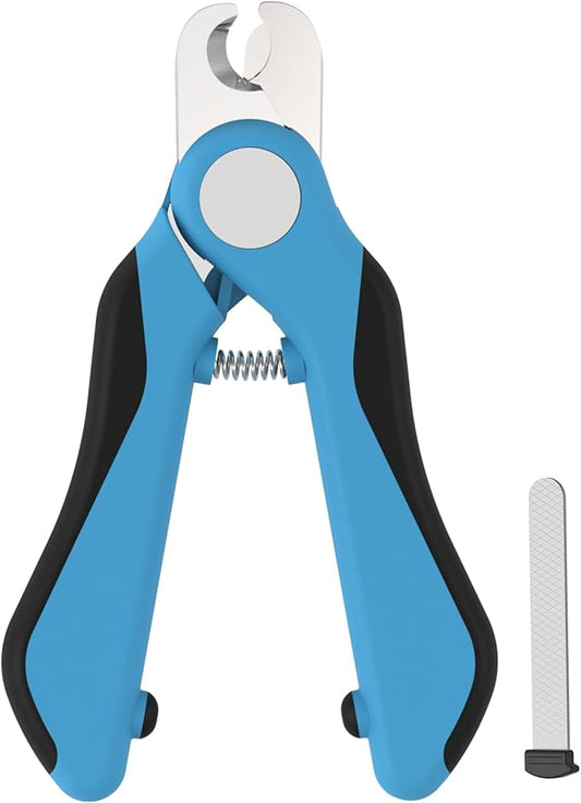 Swihauk Heavy Duty Dog Nail Clippers and Trimmers, Professional Pet Nail Clippers with Nail File for Dogs Cats Small Animal, Claw Clippers with Safety Guard to Prevent Over-Cutting, Blue