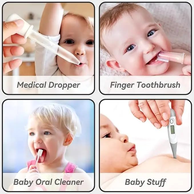 Baby Healthcare and Grooming Kit for Newborn Kids, 14PCS Upgraded Safety Baby Care Kit, Newborn Nursery Health Care Set, Baby Care Product (Beige, White)