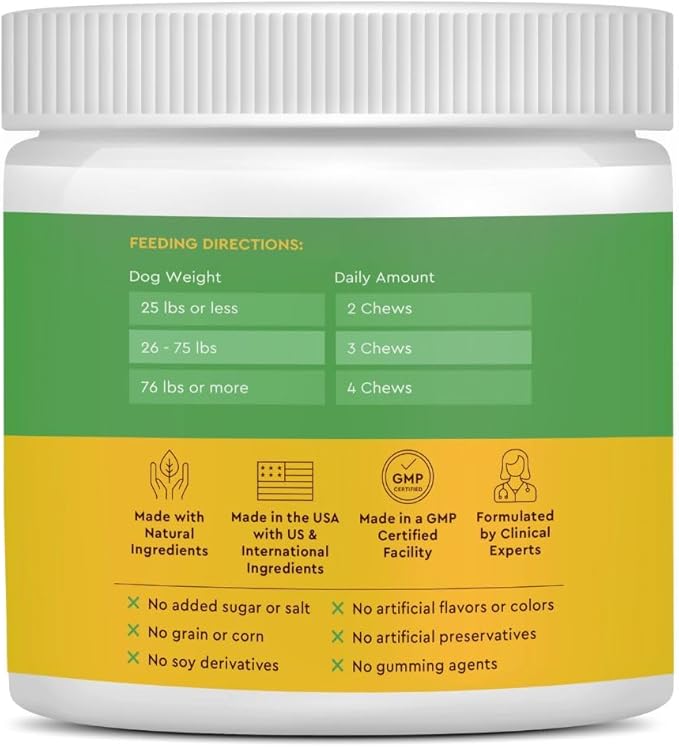 Infinite Pet Life Ultimate Hip & Joint Chews for Dogs – Peanut Butter Flavor – Glucosamine, Chondroitin, MSM & Turmeric – Advanced Joint Support for Dogs 90 Soft Chews
