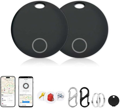 Air Tracker, Key Finder Compatible for Both iOS and Android, Bluetooth Smart Tag with Holder for Keys, Luggage, Suitcases, Pets, Dog Cat Collar, Worldwide Tracking Tag 2 Pack