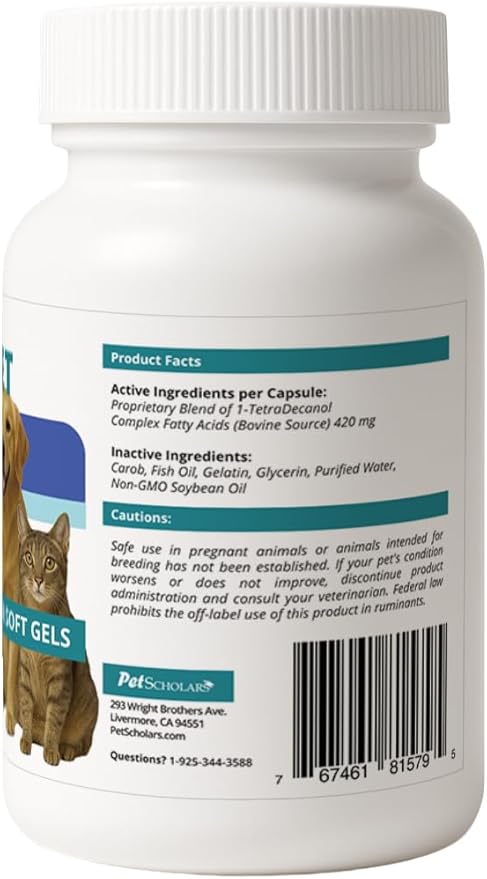 1TDC Dental & Joint Health Softgel Supplement for Dogs & Cats, Supports Oral Health, Stamina, Mobility, Muscle Strength & Recovery, Maintains Skin & Coat Health of Pets (120 Soft Gels)