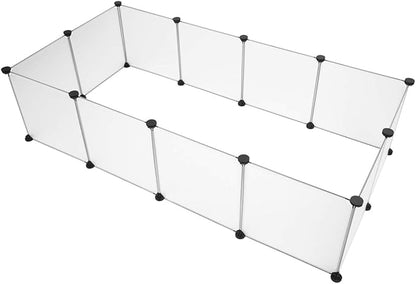 Playpen,Portable Large Plastic Yard Fence Small Animals,Puppy Kennel Crate Fence Tent Sturdy Pet Playpens for Cats,Dogs,Guinea Pigs,Rabbits