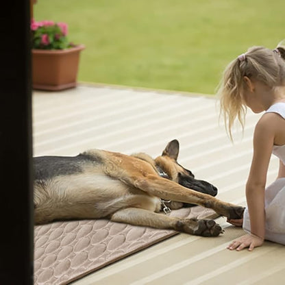 2026 Upgraded Washable Dog Cooling Mat Ice Silk Cooling Mat for Dogs Pet Self Cooling Pad Blanket Dog Cooling Pad (Q-Max>0.4) for Indoor & Outdoor Car Seats (Coffee, 40x28 in)