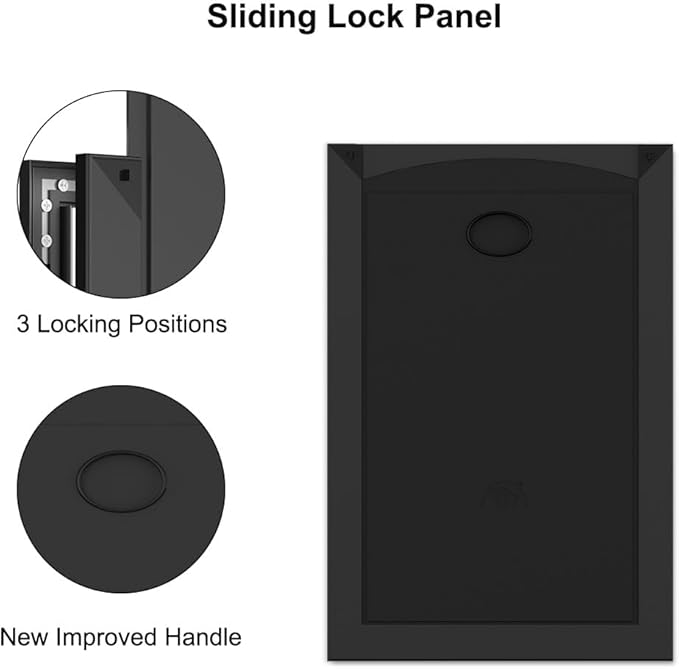 [MAVRICPOWER] Aluminum XL Dog Door for Door, Doggy Door with 2 Sliding Lock Panels for Extreme Weather, Pet Door for Dogs Up to 220 lbs