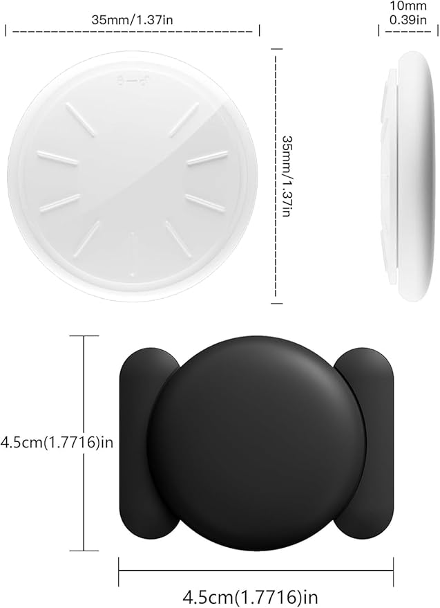 Tracker Device for Vehicles,GPS Car Tracker,No Monthly Fee Car Locator Tracker Work with Apple Find My(iOS Only),Mini Hidden Car Tracker with Magnetic Case (Black,2PCS)