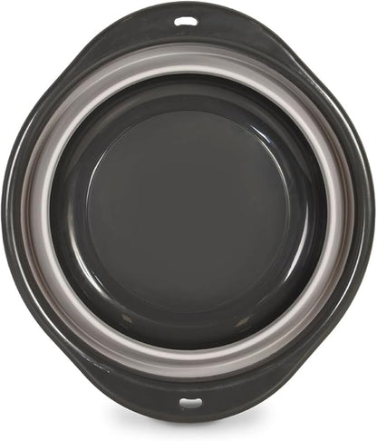 Glad Large Mixing Bowl Collapsible - 5.5L | Foldable Plastic & Rubber Container with Handles for Baking | Dishwasher Safe Kitchen Supplies and RV Essentials