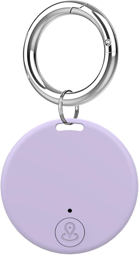 Aircawin GPS Tracker Case,Key Item Finder Locator,No Monthly Fee App for iOS/Android 2023 Latest,Portable Anti-Lost Bluetooth Mini Tag Item Tracker for Luggages/Kids/Pets/Phone/Wallet/Bag-1Pcs-Purple