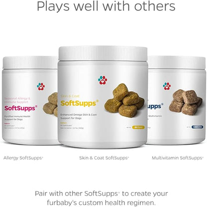 Pet Parents® Skin & Coat SoftSupps® Dog Skin and Coat Supplement with Omega 3 Fish Oil for Dogs, Vitamin E for Dogs, and Biotin for Dogs for Dog Itch Relief, Dog Skin Care, 90ct Skin Vitamins for Dogs