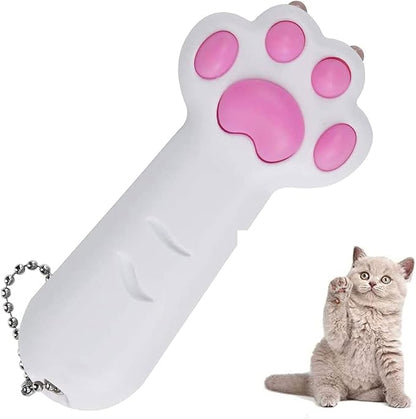 Interactive Cat Toy for Indoor Catch Exercise - Pet Dog Funny Kitten Wand for Chasing and Playing (White)