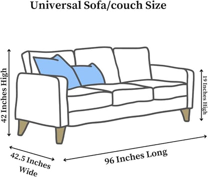 Evelots Clear Couch Cover - Thick Heavy Duty Vinyl 3 Seat Sofa Cover for Protection Against Cat & Dog Clawing - Stain & Dust Protector - Waterproof Slipcover for Moving & Storage