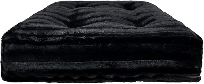 Bessie and Barnie Frosted Willow Extra Plush Shag Faux Fur Luxury Sicilian Rectangle Pet/Dog Bed (Multiple Sizes)