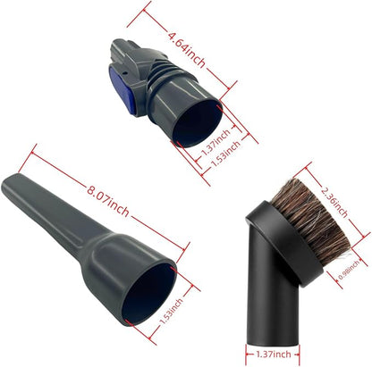 IX141 Pet Cordless Stick Vacuum Replacement Parts Compatible With Shark Pet Cordless Stick IZ162H IZ163H IZ362H IZ562H IZ140 IZ142 UZ145 Crevice Tool Horse Hair Brush Attachment for D-Shaped Vacuum