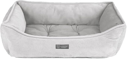 NANDOG Reversible Dog Bed from The Signature Collection– Luxury Cloud-Soft Pet Bed for Medium to Large Dogs & Cats, Premium Pet Gear, Reversible Design, Plush Comfort, Modern Style - Light Grey