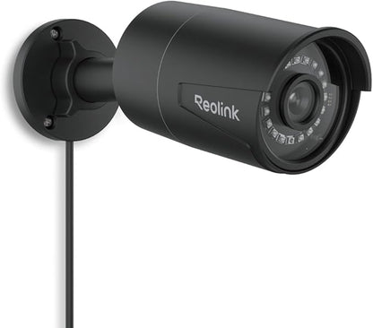 REOLINK 5MP Security PoE Camera, Surveillance Outdoor Indoor, Human/Vehicle/Pet Detection, 100ft IR Night Vision, Work with Smart Home, Support 512GB SD Card, Time-Lapse, RLC-510A(Black)