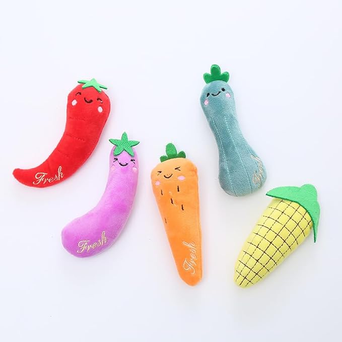 Red Cat Catnip Toys Cat Mint Toys Dog Kitten Chew Toy Funny Indoor Farm Theme Vegetable Shaped Cute Teeth Bite Toys Pet Supplies(Chili)，Toys，Catnip Toys