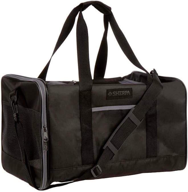 Sherpa Black Essential Soft Sided Pet Carrier for Cats & Dogs Large