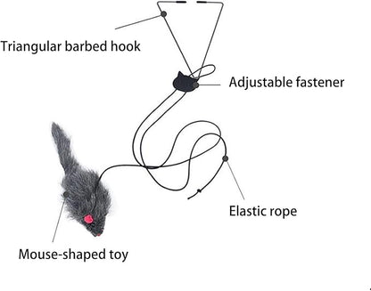 Cat Toys Interactive Hands-Free 8 Pack Cat Toys for Indoor Cats Toy Wand Natural Bird Feather,Hanging Door Lure Kitten Toy, Suction Cup Pet Indoor Dancing Playing Toys, Suction Cup Pet Playing