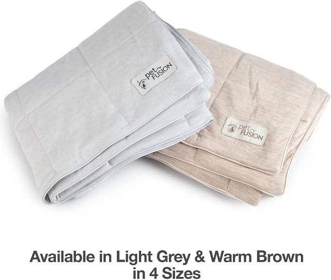 PetFusion Premium Cat and Dog Cooling Blanket. Lightweight Pet Blanket | Machine Washable | Multiple Sizes: for Pets Small to Extra-Large | Multiple Colors: Grey and Brown