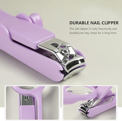 Nail Clippers with LED Light and Magnifier Nail Cutters Fingernails Toenails Clippers for Ederly People Pets