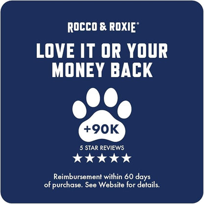 Rocco & Roxie Cat Calming Treats with Melatonin for Cats, Stress and Anxiety Relief, Keep Calm for Grooming, Travel, or Vet Visits, Aid Sleep with Organic Ashwagandha and GABA, Chicken Flavored Chews