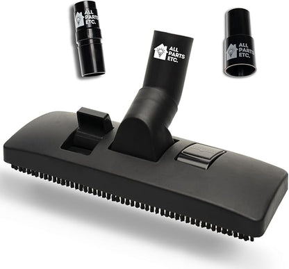 Universal Vacuum Floor Brush Kit with 2 Adapters – Fits 1.25”, 1.375” & 1.5” Connections – Compatible with Shark, Miele, Shop Vac, Bissell, Kenmore, Eureka, Dirt Devil & More