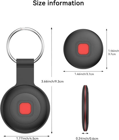 Bluetooth Dog Tracker Tag, Pet Tracker for Dogs with Silicone Collar Holder, Works with Apple Find My & Android Find Hub, IP67 Waterproof Anti-Lost Locator