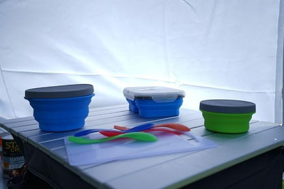 Collapsible Silicone Bowl (Large (Blue))