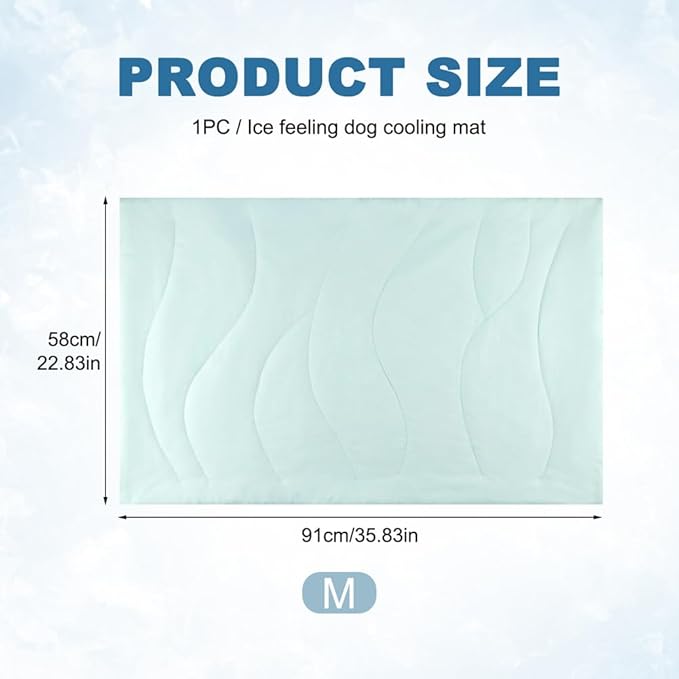 Dog Cooling Mat for Dogs & Cats - 0.87" Thick Self-Cooling Pet Mat (Medium 36×23") - Machine Washable, No Electricity Required
