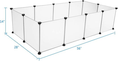 Playpen,Portable Large Plastic Yard Fence Small Animals,Puppy Kennel Crate Fence Tent Sturdy Pet Playpens for Cats,Dogs,Guinea Pigs,Rabbits