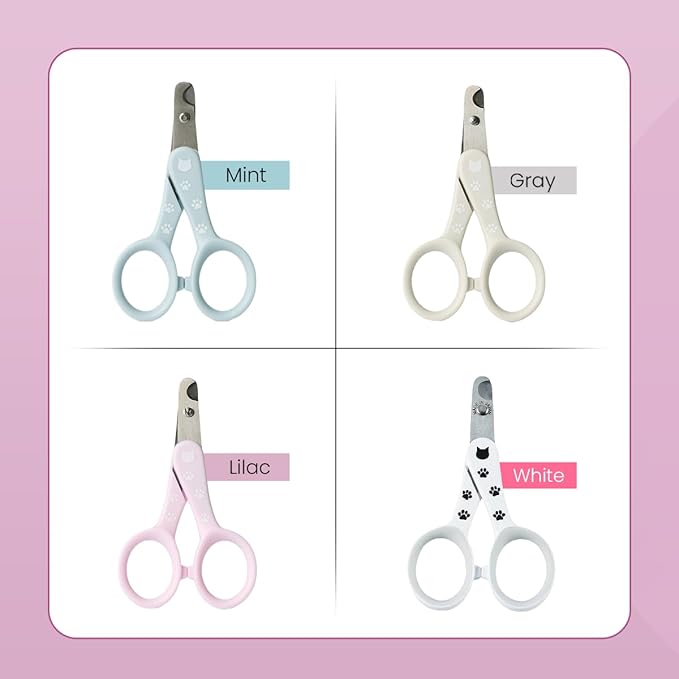 Necoichi Purrcision Feline Nail Clippers | Lever Principle Cat Nail Clipper | Butter-Smooth Cuts | Seki, Gifu Swordsmith Craftsmanship | Stainless Steel Cat Claw Trimmer for Indoor Cats (Lilac)