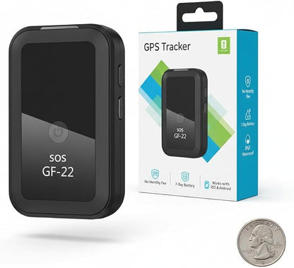 KF Premium Mini GPS Tracker for Vehicles, Pets & Luggage – Real Time Hidden Magnetic Car Tracker Device – Wireless GPS Locator with Voice Recording & Easy Setup