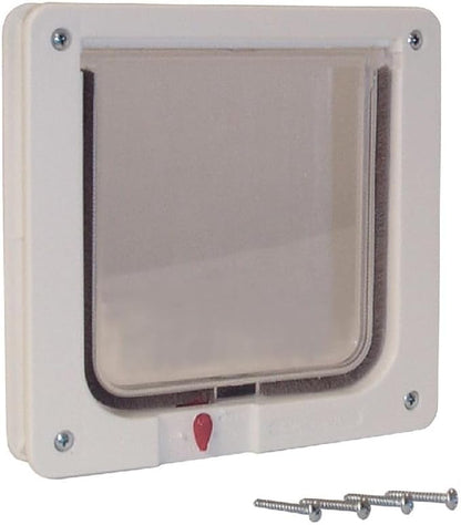 Ideal Pet Products Cat Flap Door with 4 Way Lock, 6.25" x 6.25" Flap Size