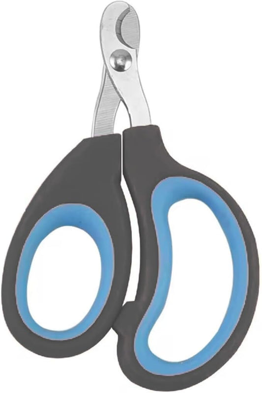 Professional Pet Nail Clippers with Ergonomic Grip, Black and Blue