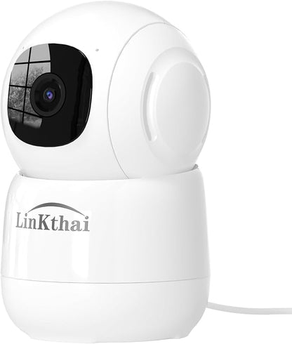Camera for Home Security,2K Pet Camera with Speaker,Indoor Camera Wireless with Phone App,Auto Tracking/Super Night Vision,Cloud/SD Card Storage,2.4 GHz,White