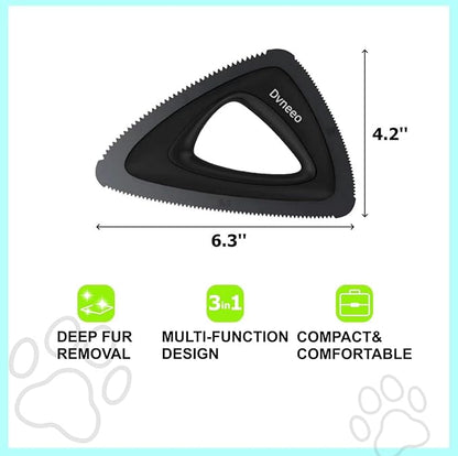 Pet Hair Removal Tool, Carpet Dog Hair Remover for Car Interior- Rapid Removal, Durable & Ergonomic, for Car Mats, Couch, Furniture, Carpets (Brown)
