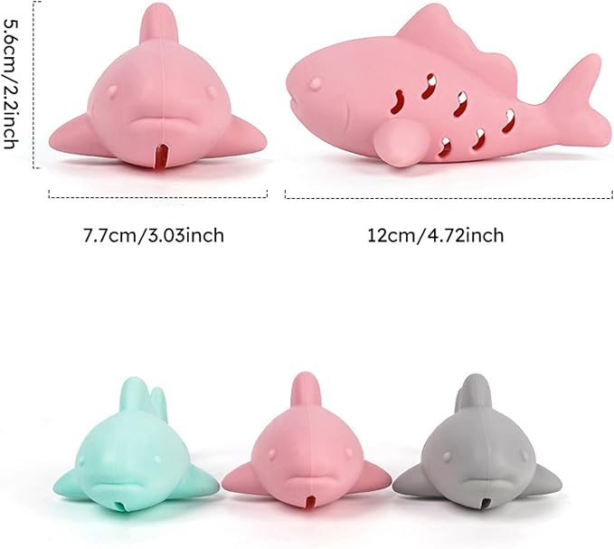 33 Pcs Cat Toys Silicone Shark Chew Toys for Teething Kittens Natural Silvervine Sticks - Dental Health Chews, Catnip Alternative for Boredom Relief, Interactive Treat Dispenser Puzzle Feeder