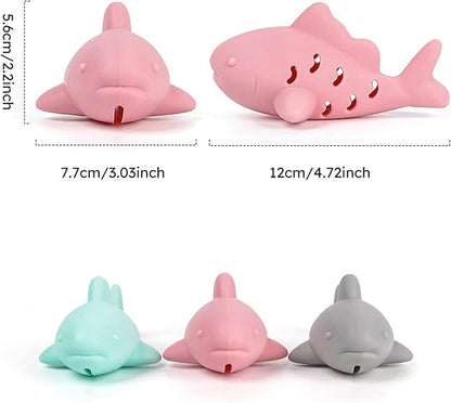 33 Pcs Cat Toys Silicone Shark Chew Toys for Teething Kittens Natural Silvervine Sticks - Dental Health Chews, Catnip Alternative for Boredom Relief, Interactive Treat Dispenser Puzzle Feeder