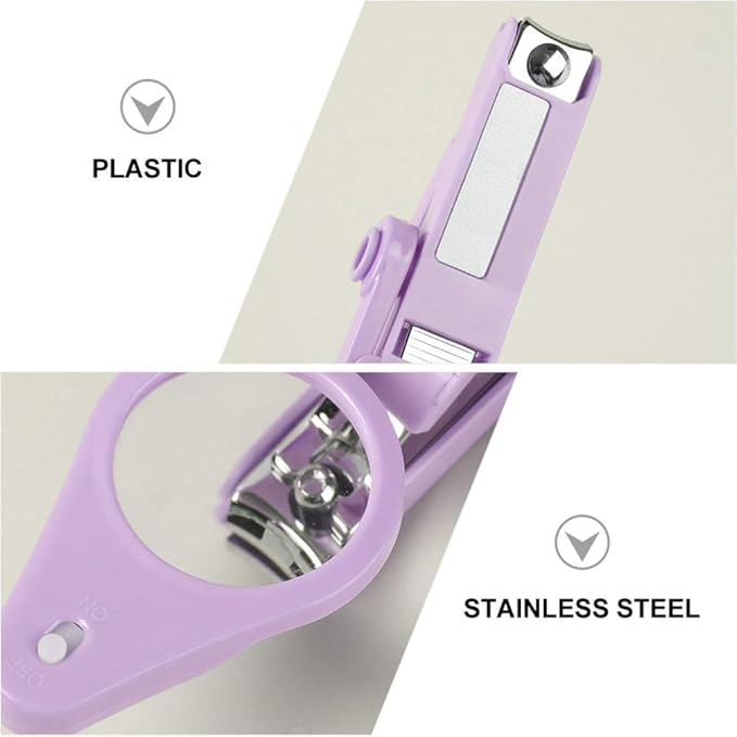 Nail Clippers with LED Light and Magnifier Nail Cutters Fingernails Toenails Clippers for Ederly People Pets
