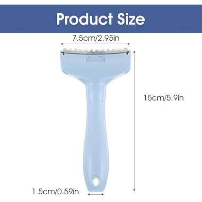 Molain Pet Deshedding Comb,V-Tooth Dog Cat Grooming Brush with Curved Blade Gentle Shedding Tool with Ergonomic Non-Slip Handle for All Coat Types