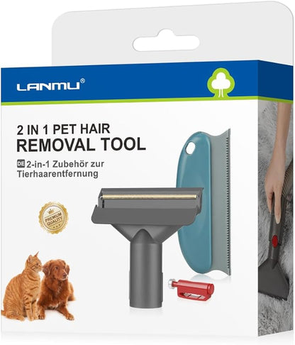 LANMU Pet Hair Remover, Dog Cat Fur Removal Tool Attachment for V7 V8 V10 V11 V12 V15 Detect Gen5 Outsize Vacuum, Lint Cleaner Carpet Scraper Brush for Couch, Pet Towers, Rugs, Car, Clothes