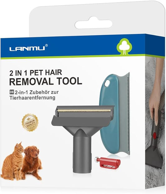 LANMU Pet Hair Remover, Dog Cat Fur Removal Tool Attachment for V7 V8 V10 V11 V12 V15 Detect Gen5 Outsize Vacuum, Lint Cleaner Carpet Scraper Brush for Couch, Pet Towers, Rugs, Car, Clothes