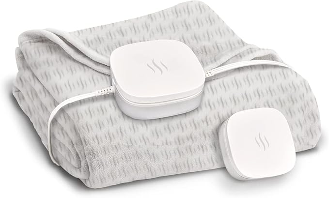 Hidden Heat Electric Foot of the Bed Warmer by SpotWarm; Wireless RF Remote, Microplush Flannel Mattress Warmer for Heated Feet. (King Size - 74" by 28")