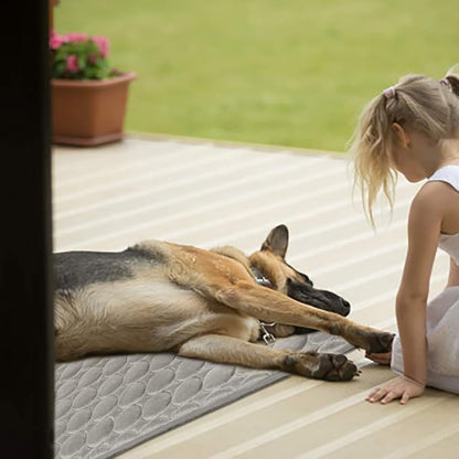 Washable Dog Mat Ice Silk Cooling Mat for Dogs Pet Self Pad Blanket Dog Pad for Indoor & Outdoor Car Seats (40x28 in, Light Grey)