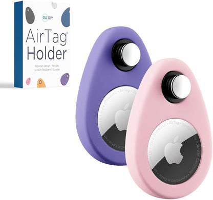 INFINITE ORBIT AirTag Holder for Kids – 2 Pack Anti-Removal Locking Case, GPS Tracker Holder Suitable for Children, Elderly, Pets & Luggage, Hidden Air Tag Pin Case (Compatible with Apple AirTag)