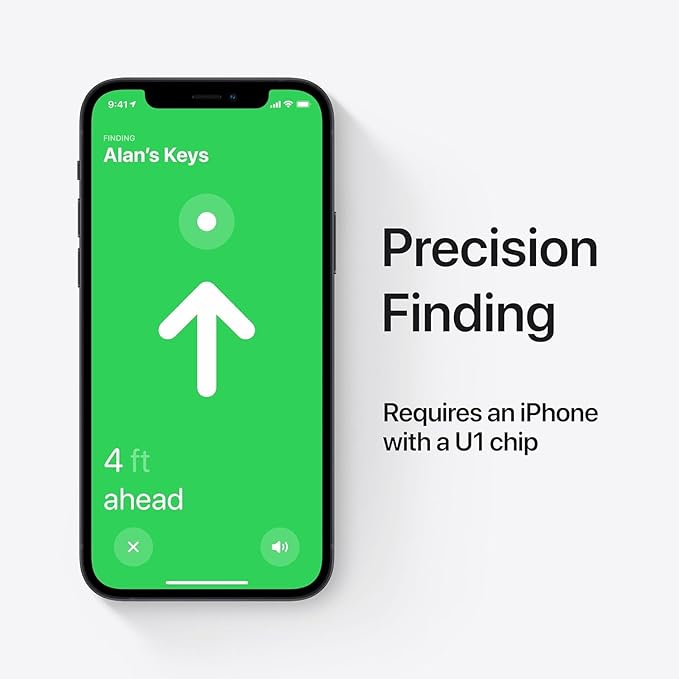 Apple AirTag (1st Generation) - 4 Pack. Keep Track of and find Your Keys, Wallet, Luggage, Backpack, and More. Simple one-tap Set up with iPhone or iPad, Bluetooth