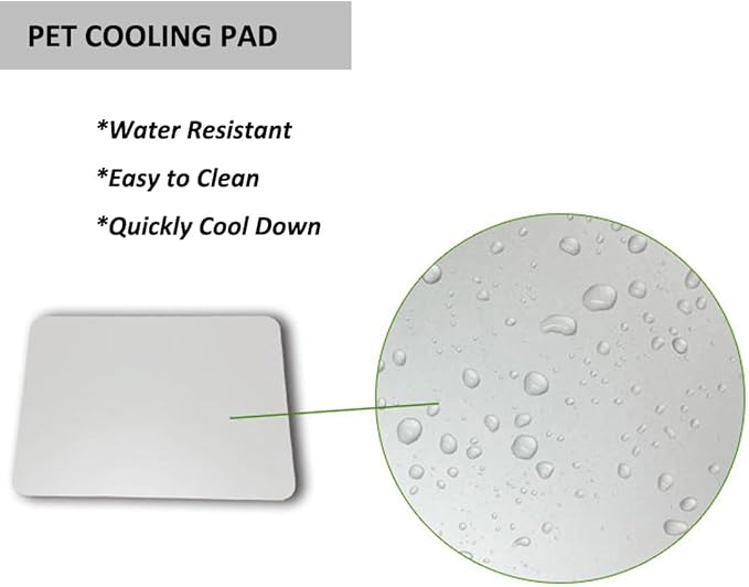 Elome Pet Cooling Pad, 11.8" X 7.9" Aluminum Summer Animal Cool Mat Plate Ice Bed Cage Accessories for Dog, Cat, Rabbit, Hamster, Guinea Pig