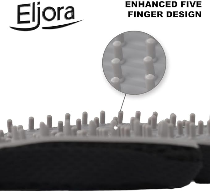 Pet Grooming Glove (Pair) & Dematting Comb Set – Anti-Slip Handle Deshedding Comb+ Gentle Massage Gloves for Dogs & Cats – Removes Loose Hair, Mats & Tangles – Safe, Effective Grooming