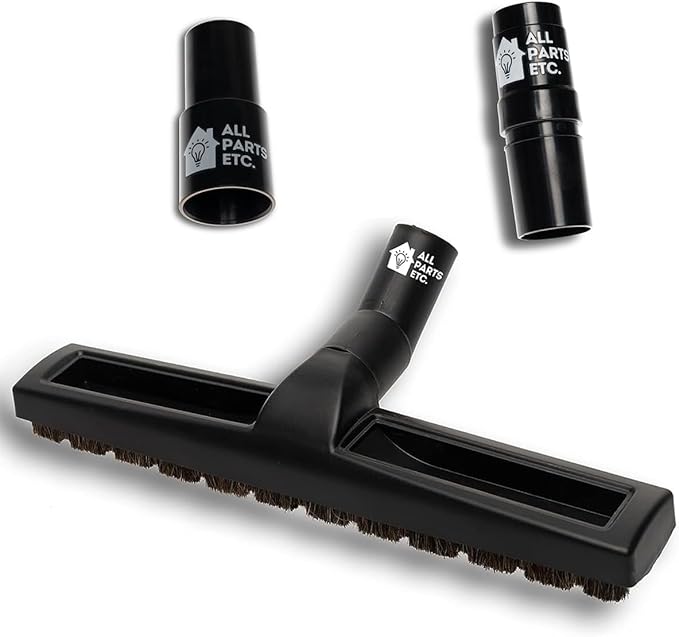 14” Vacuum Floor Brush Attachment for 1.25” Hoses – Includes 1 3/8” & 1.5” Adapters – Universal Fit for Shop Vac, Shark, Miele, Bissell, Hoover, Eureka, Dirt Devil & More