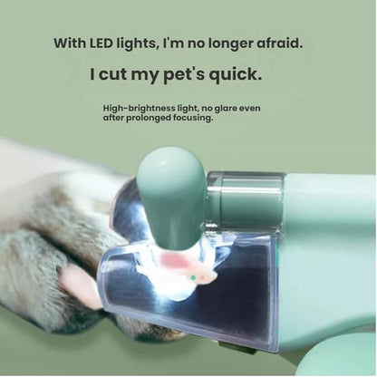 Professional Pet Nail Clipper with LED Light and Safety Guard, Safe Trimming Tool for Dogs and Cats (Pink)